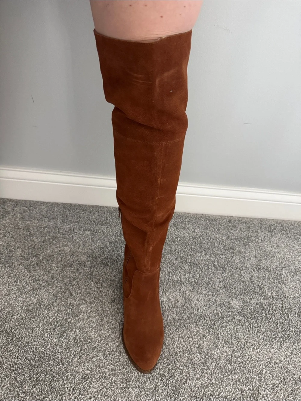 Corso Como Women's Over-the-Knee Suede Boot in Chestnut Brown